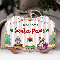 Thumbnail for Custom Happy Pawlidays Dog Cat Printed Wood Ornament, Christmas Gift