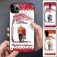 Thumbnail for God Knew My Heart Needed You Personalized Old Couple Glass Phone Case Dung-Yen