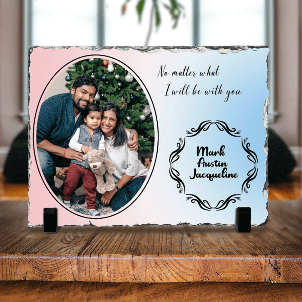 Personalized Couple Blessed Slate Photo- Memorial  Gift-I Will Be With You - Jonxifon