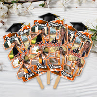 Thumbnail for Custom Proud Family Of A Graduate 2023 Photo Graduation Face Fans With Wooden Handle, Gift For Graduation Party