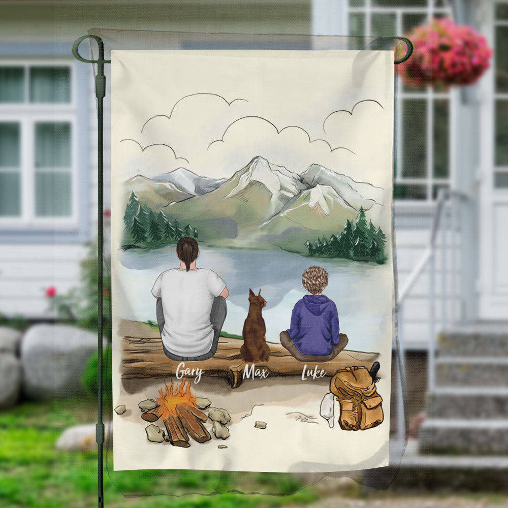 Personalized Family Flag Gifts For The Whole Family - Hiking - Jonxifon