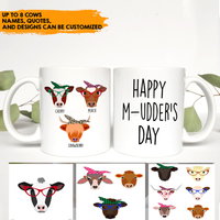 Thumbnail for Happy Mother's Day For Cow Mom - Personalized Funny Mug - Jonxifon