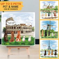 Thumbnail for Personalized Pet Memorial Square Stone Album-Dog Cat Loss Gifts-Pet Bereavement Gift-DOG & CAT-Colosseum - Jonxifon