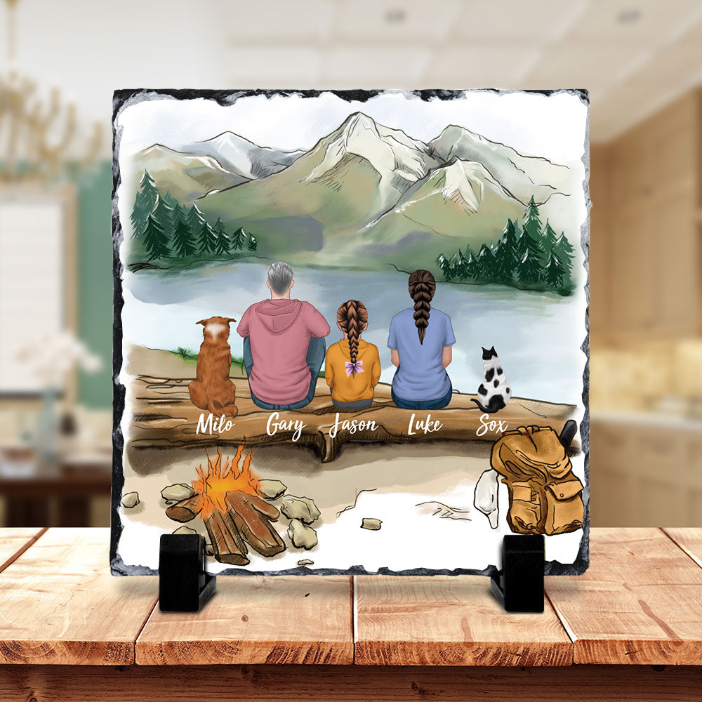 Personalized Family Slate Photo - Hiking, Gift For Campers - Jonxifon