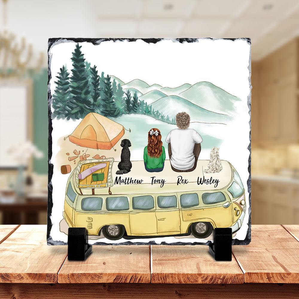 Personalized Family Slate Photo - Camping, Gift For Camping Lovers - Jonxifon