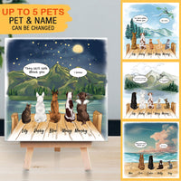 Thumbnail for Personalized Pet Memorial Square Stone Album-Dog Cat Loss Gifts-Pet Bereavement Gift-DOG & CAT-Moonlight - Jonxifon