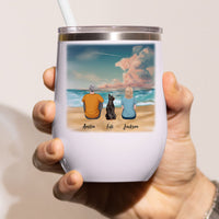 Thumbnail for Beach & Wooden Dock 12oz Tumbler -  Family Gifts, - Jonxifon