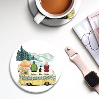 Thumbnail for Family Circle Stone Coasters Gifts For The Whole Family - Camping - Jonxifon