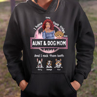 Thumbnail for Aunt Dog Mom Rock Them Both Custom Tshirt, Gift For Dog Lovers CustomCat