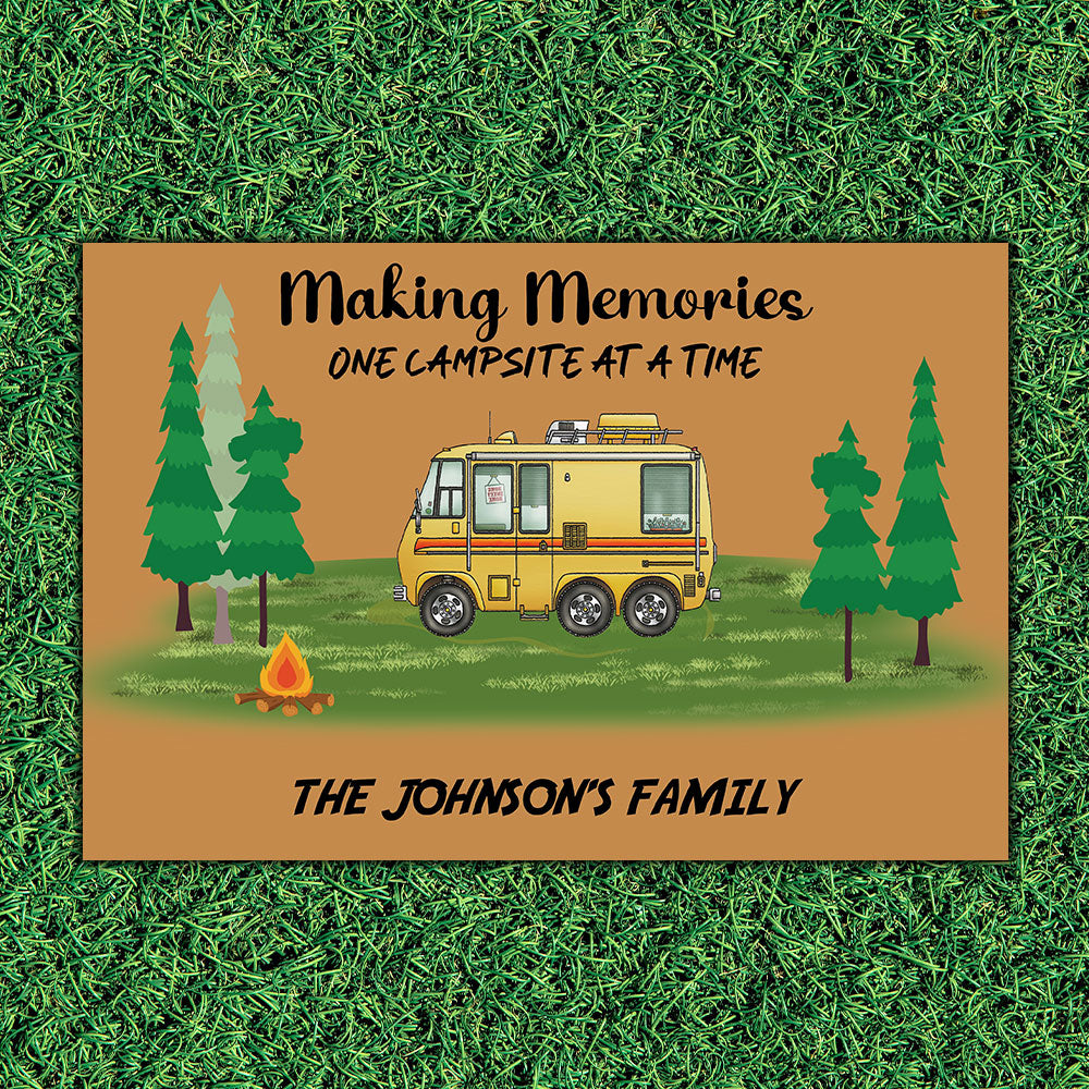 Making Memories One Campsite At a Time, RVs Doormat Gift For Campers - Jonxifon