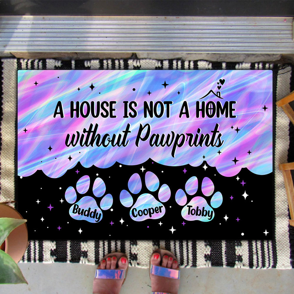 Hologram Pawprints Pets Personalized Doormat - Jonxifon