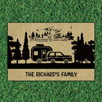 Thumbnail for Welcome To Our Camp, Camping Gift, RVs Campers, Family Camping Doormat - Jonxifon