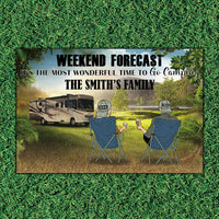 Thumbnail for Weekend Forecast It's The Most Wonderful Time To Go Camping -Personalized RVs Doormat - Jonxifon