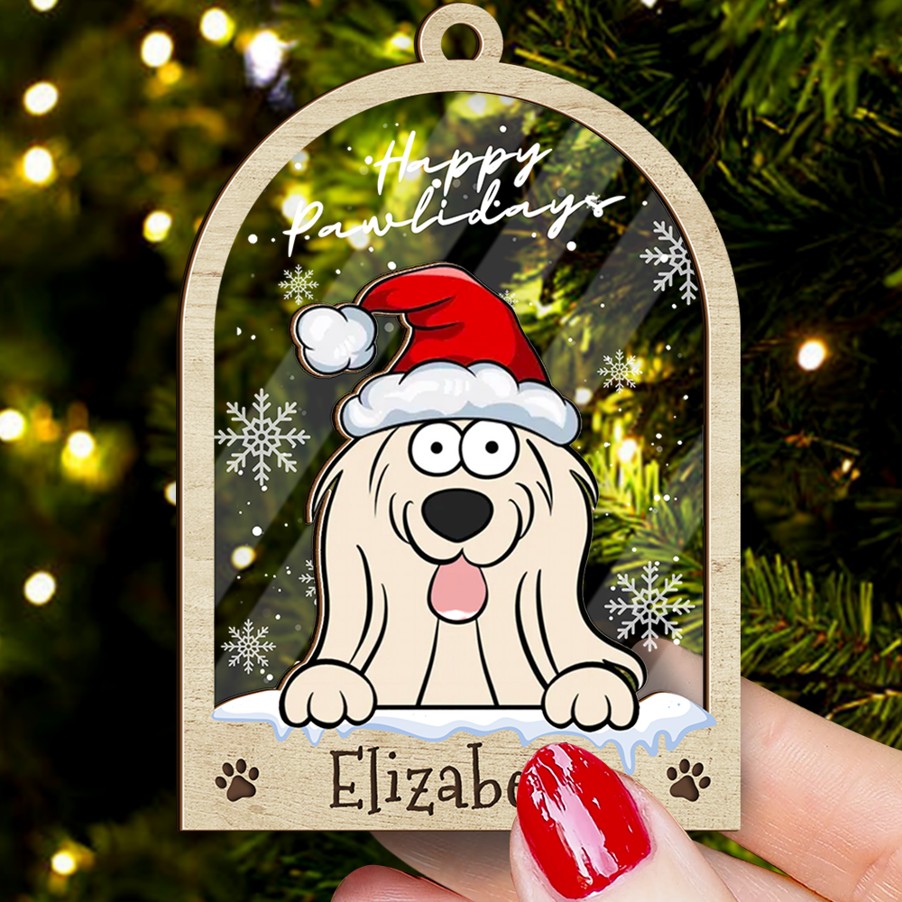 Personalized Acrylic Ornament - Christmas Gift For Pet Lovers - Christmas Bell With Dog Cat