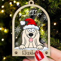 Thumbnail for Personalized Acrylic Ornament - Christmas Gift For Pet Lovers - Christmas Bell With Dog Cat