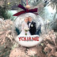 Thumbnail for Personalized 3D Acrylic Ball Ornament - Christmas Gift For Couple - You And Me We Got This Photo