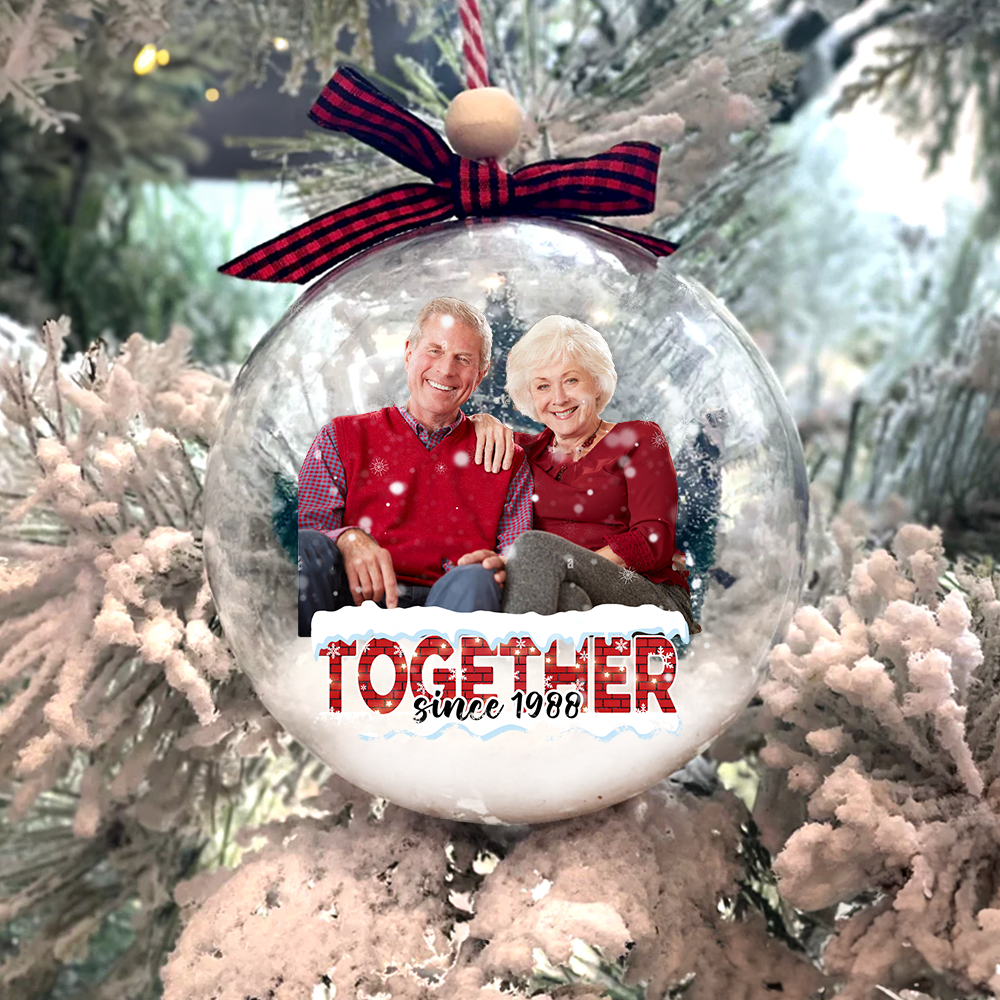 Personalized 3D Acrylic Ball Ornament - Christmas Gift For Couple - You And Me We Got This Photo