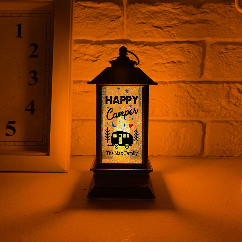 Custom Happy Camper RV Camping Lantern, Gift For Camper YHN-YEN