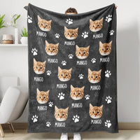 Thumbnail for Custom Pet Photo & Paws Fleece Blanket, Pet Lover Gift YHN-THUY