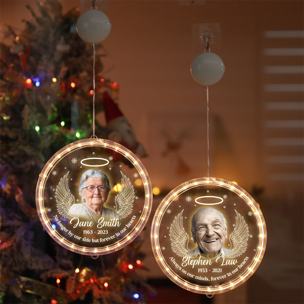 Personalized Led Acrylic Ornament - Memorial Gift For Family - In Loving Memory Photo