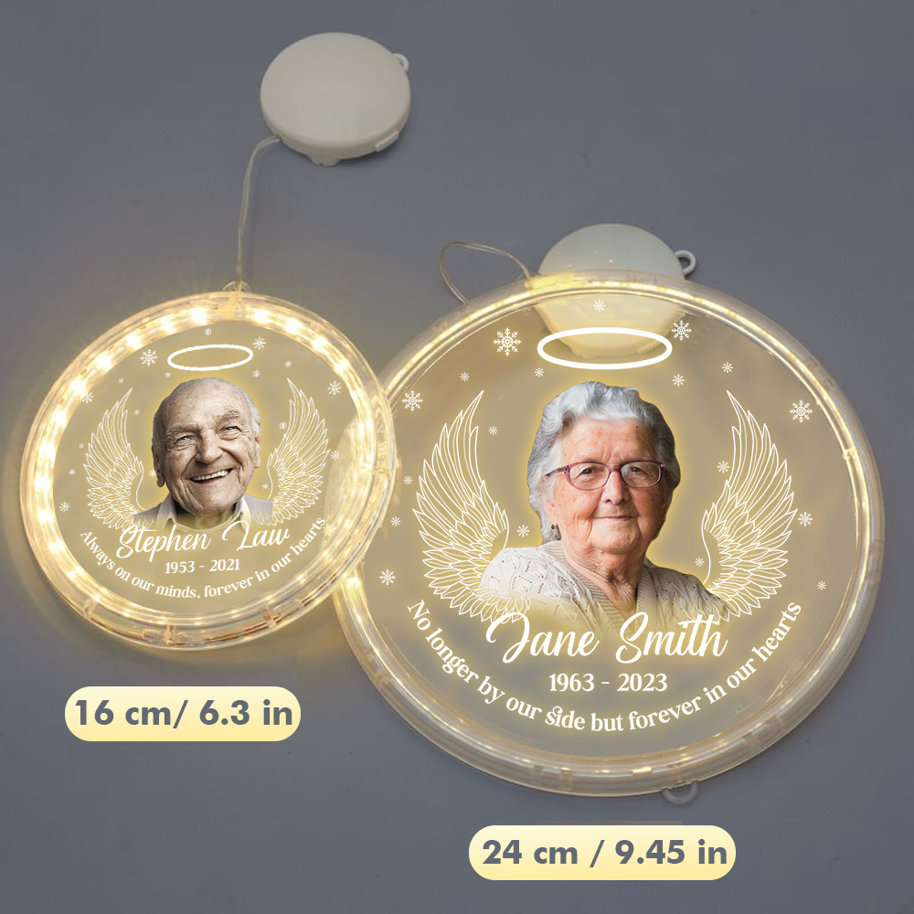 Personalized Led Acrylic Ornament - Memorial Gift For Family - In Loving Memory Photo