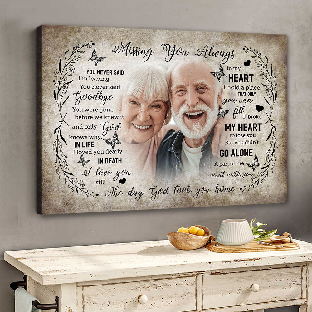 Missing You Always Memorial Personalized Canvas