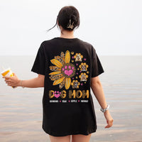 Thumbnail for Sunflower Dog Mom 2022 Back Tshirt, DIY Tshirt For Dog Mom