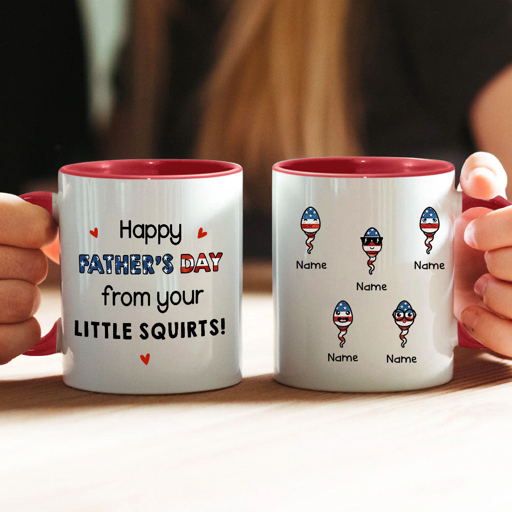 Happy Father's Day From Your Little Squirts Personalized Mug