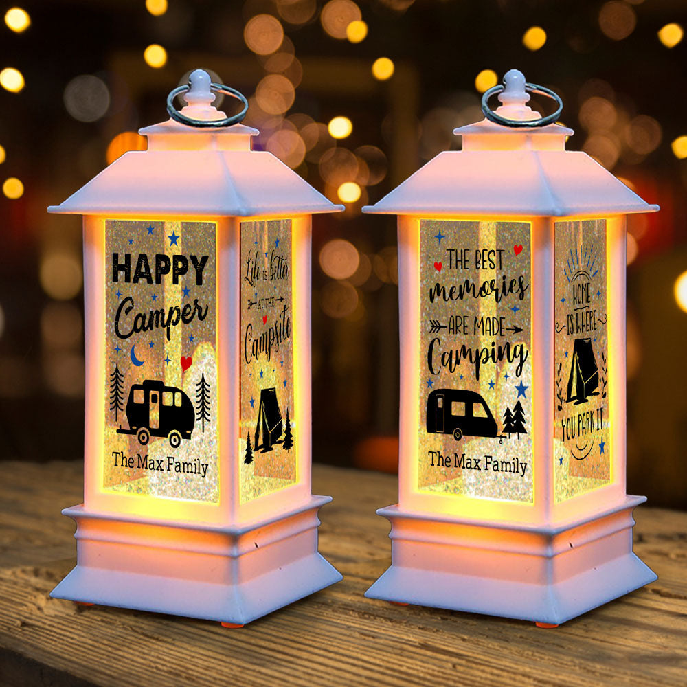 Custom Happy Camper RV Camping Lantern, Gift For Camper YHN-YEN