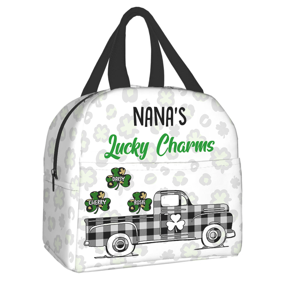 Personalized Kids Grandma Lucky Charms Irish Lunch Bag, Gift For Patrick's Day AI