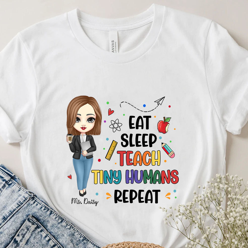 Teach Tiny Humans Teacher Tshirt, Back To School Gift