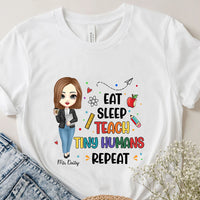 Thumbnail for Teach Tiny Humans Teacher Tshirt, Back To School Gift