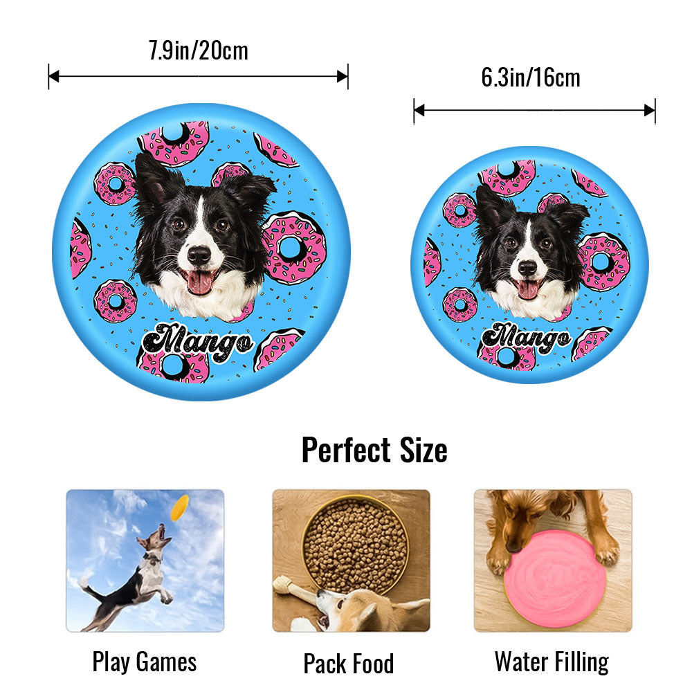 Custom Dog Face Cutout Photo Flying Disc, Gift For Dog Lover, Dog Frisbee