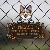 Thumbnail for Personalized Metal Sign - Gift For Pet Lovers - Please Keep Gate Closed Dog Cat Sign