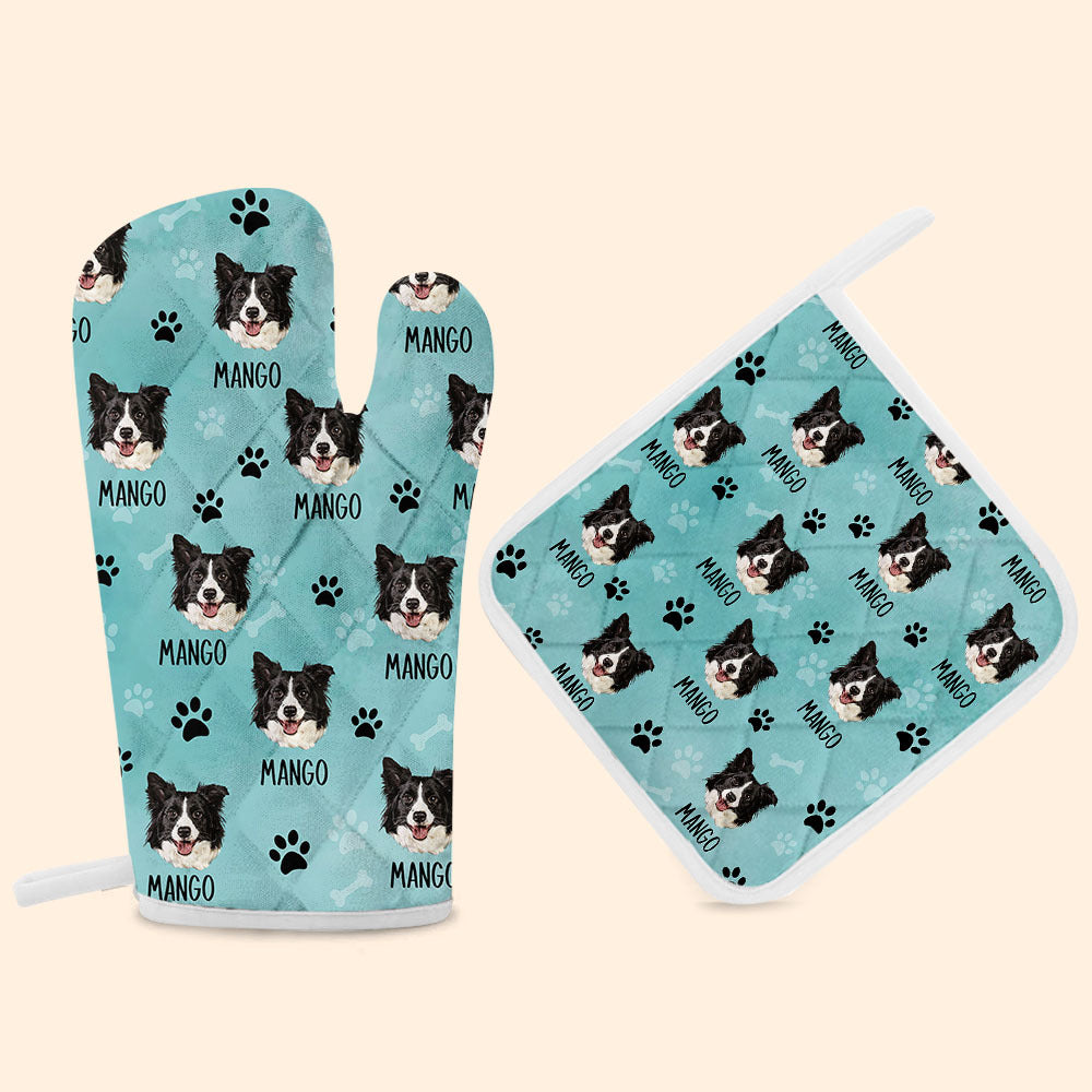 Custom Paws Dog Cat Oven Mitts & Potholder, Pet Lover Gift YHN-THUY