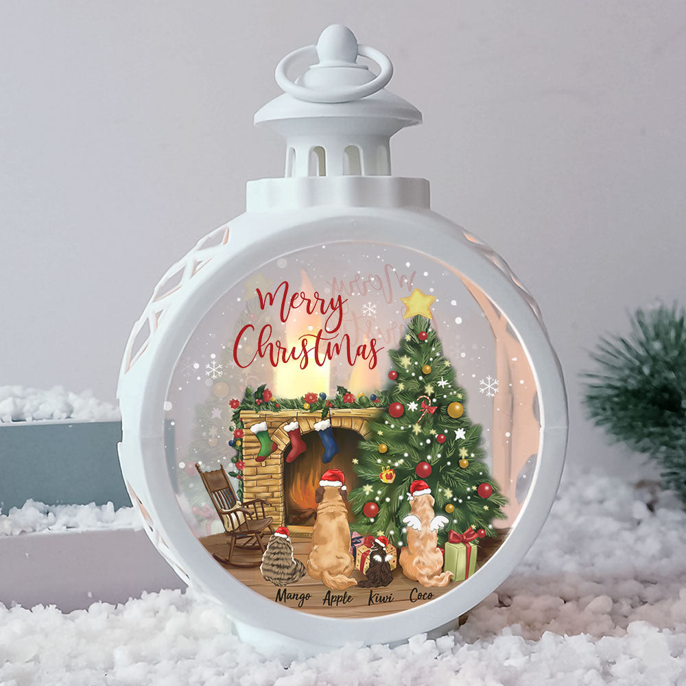 Custom Merry Christmas With Dog Cat LED Light Ornament, Christmas Gift YHN-THUY