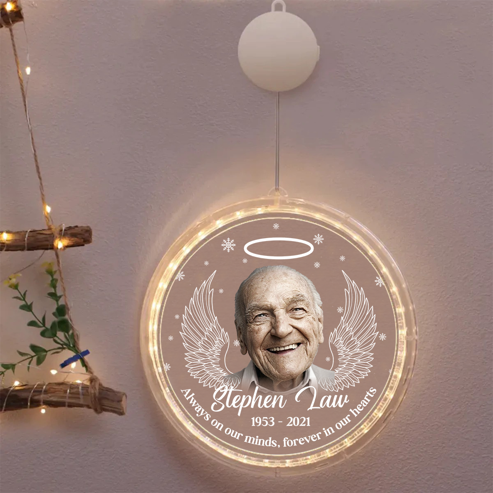 Personalized Led Acrylic Ornament - Memorial Gift For Family - In Loving Memory Photo