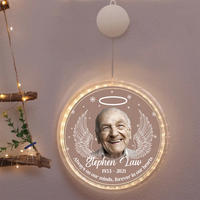 Thumbnail for Personalized Led Acrylic Ornament - Memorial Gift For Family - In Loving Memory Photo