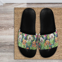 Thumbnail for Dog Tropical Summer Dog Lovers Slide Sandals, Photo Upload Gift