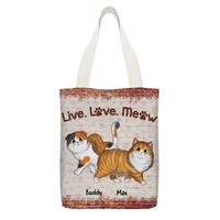 Thumbnail for Personalized Double Trouble Cat Walking Tote Bag, Gift For Cat Lovers JonxiFon