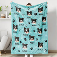 Thumbnail for Custom Pet Photo & Paws Fleece Blanket, Pet Lover Gift YHN-THUY