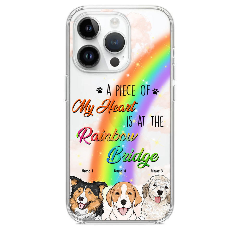 Personalized I Wish The Rainbow Memorial Dog Cat Clear Phone Case, Memorial Gift