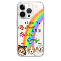 Thumbnail for Personalized I Wish The Rainbow Memorial Dog Cat Clear Phone Case, Memorial Gift