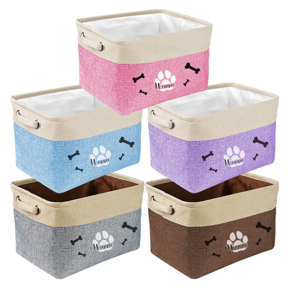 Custom Pet Name Toy Storage, Dog Toy Bin