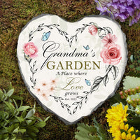 Thumbnail for Grandma's Garden Heart Shaped Slate, Garden Stones