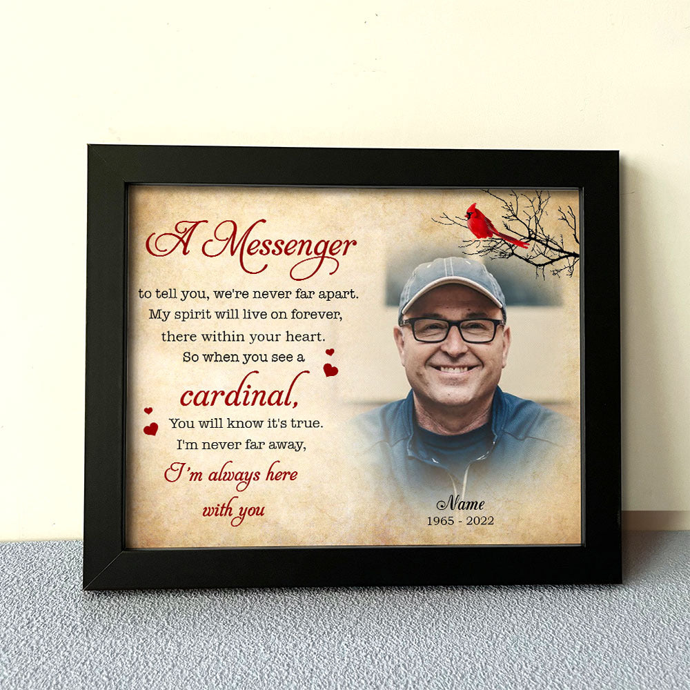 A Messenger To Tell You Cardinal Memorial Photo Frame