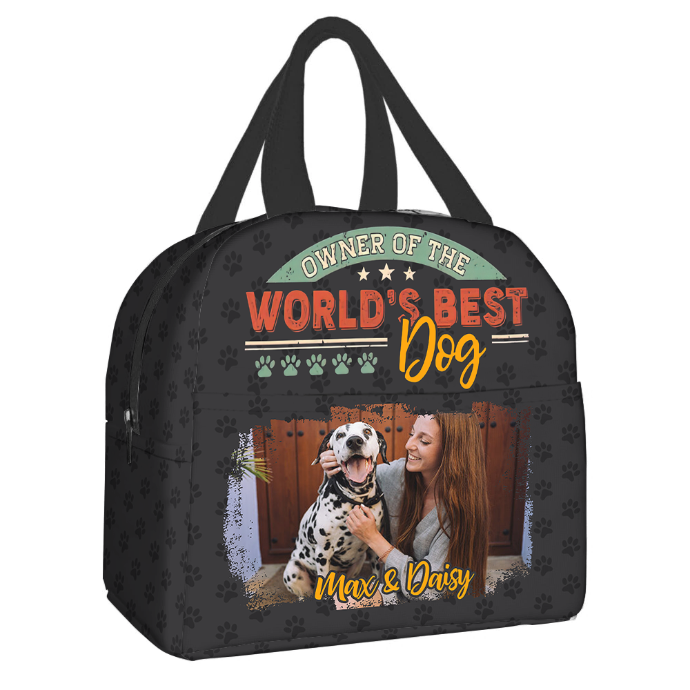 Personalized Owner Of The World Dog Cat Mom Dad Lunch Bag, Gift For Pet Lovers