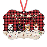 Thumbnail for Personalized On The Naughty List We Regret Nothing Dog Christmas Benelux Ornament CHI-THUY