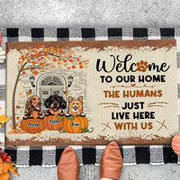 Thumbnail for Welcome To Our Home Custom Doormat, DIY Gift For Dog Lovers CT-THUY