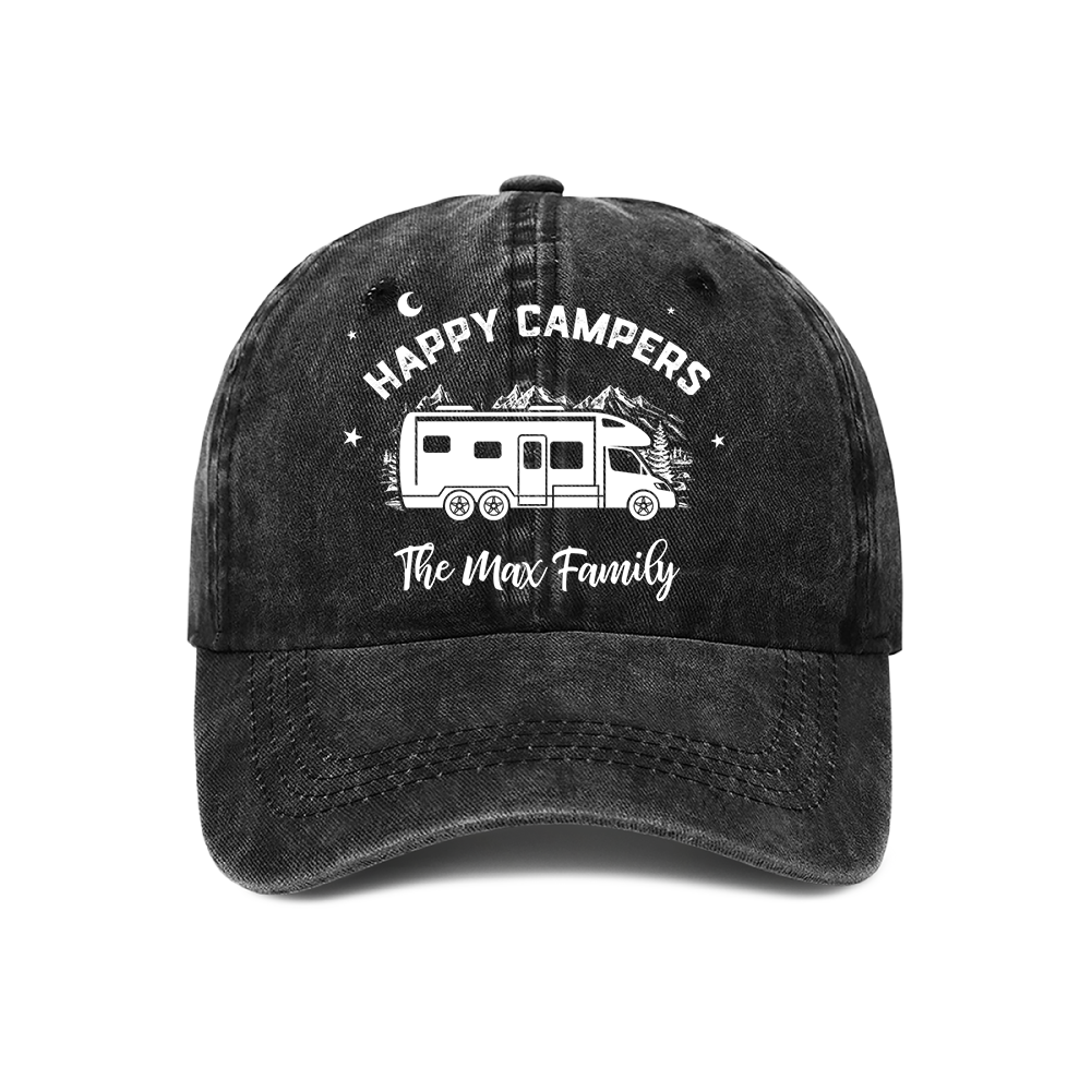 Happy Campers Custom RV Camping Cap, camping Lover Gifts JonxiFon